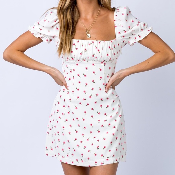 Princess Polly Floral Puff Sleeve Mini 